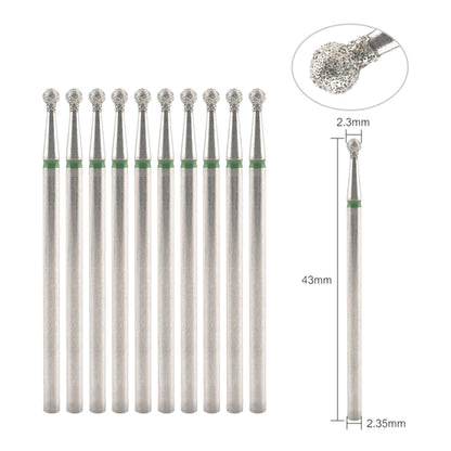 10Pcs Diamond Milling Cutter For Manicure Electric Nail Drill Bits