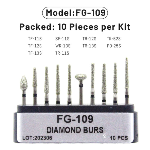 AG 1 Box Dental Diamond Burs Drill for High Speed Handpiece Dentist