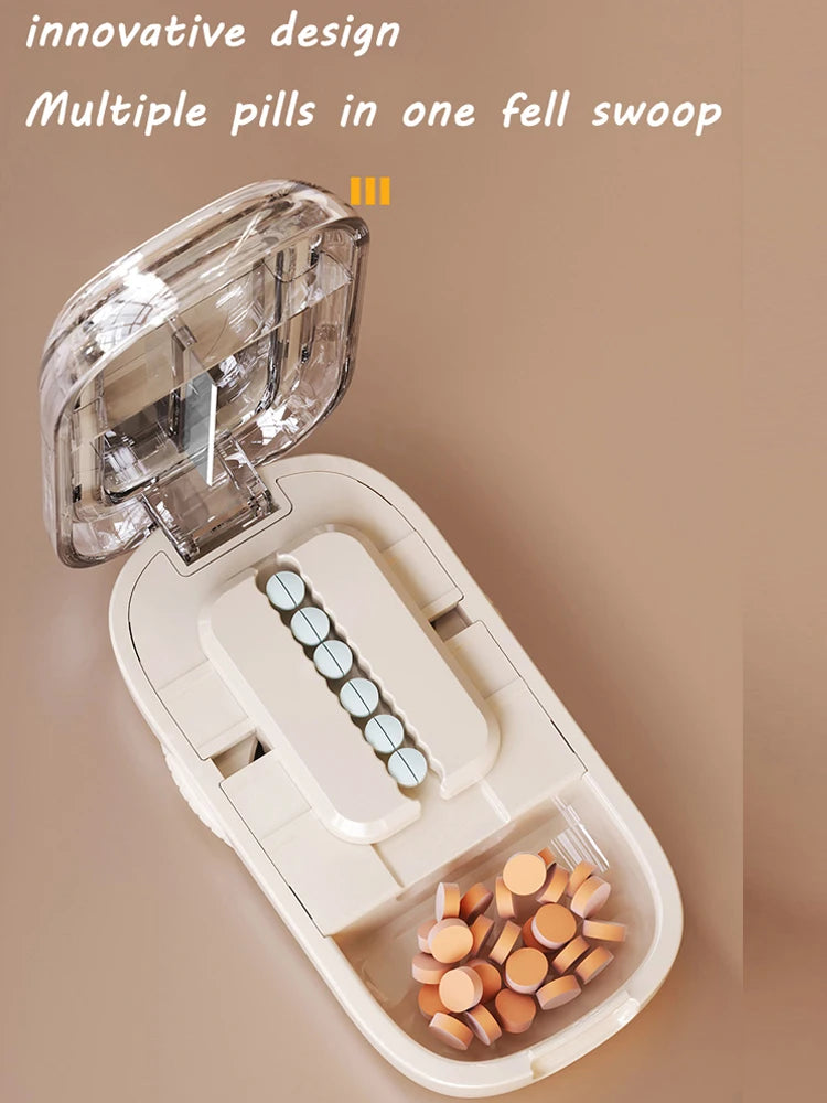 Newest Quartering Pill Cutter Storage Box Portable Drug Tablet