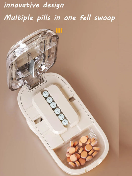 Newest Quartering Pill Cutter Storage Box Portable Drug Tablet