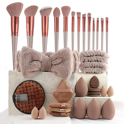 33pcs beauty set makeup kit  large and small beauty sponges for