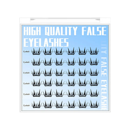 7-13mm Press on Lash Clusters Comic Eyelash Clusters No Glue Natural