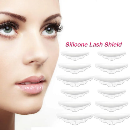 5Pairs Silicone Eyelash Perm Pad Y Eyelash Brush 3D Eyelash Curler