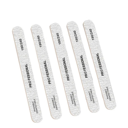 10/25/50Pcs Nail File 100/180/240 Wooden Sanding Buffer Block Pedicure