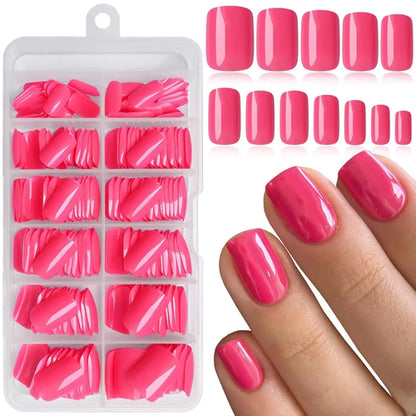 120pcs -box Almond  White French Fake nails for Stylish Women & Girls,