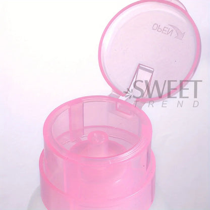 100/200ml Empty Press Pump Dispenser Plastic Lockable Leak-proof Nails
