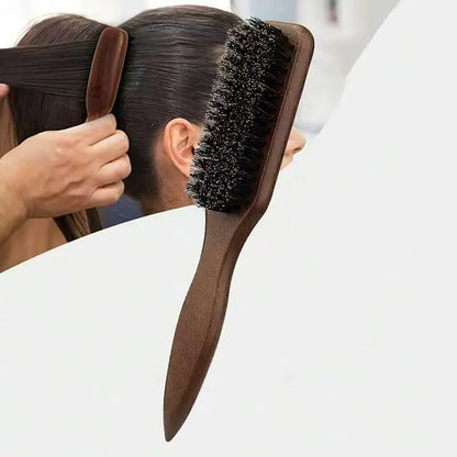 Boar Bristle Hair Brush (Unisex) - Fragrance-Free Professional Barber