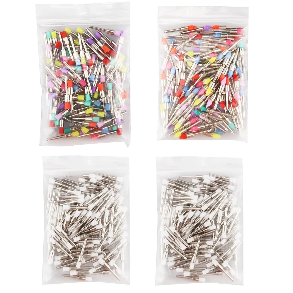 100pcs Dental Materials Prophy Prophylaxis Brush Colour White Nylon
