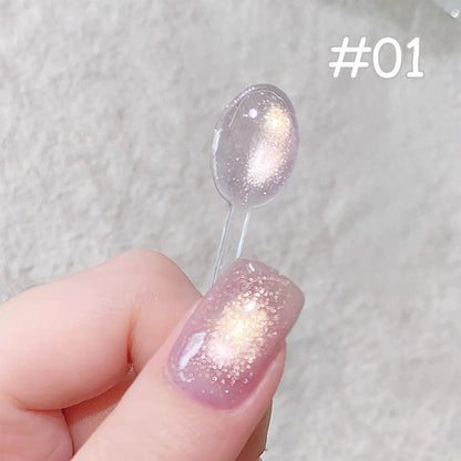 SHAKA 1-16pcs Flash Pure Lust Golden Light Heroine Cat Eye Gel Nail