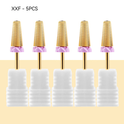 5 In 1 Tungsten Carbid Nail Drill Bits Milling Cutter For Remove Nail