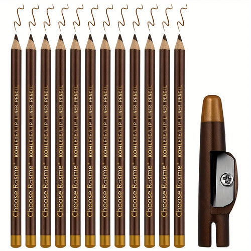 12pcs black/borwn/dark brown eyebrow pencil sharpener Eyebrow Pencil