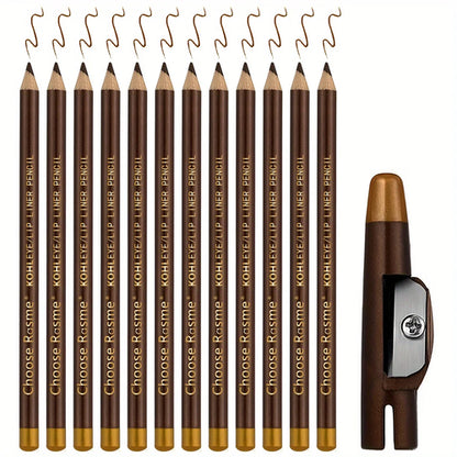 12pcs black/borwn/dark brown eyebrow pencil sharpener Eyebrow Pencil