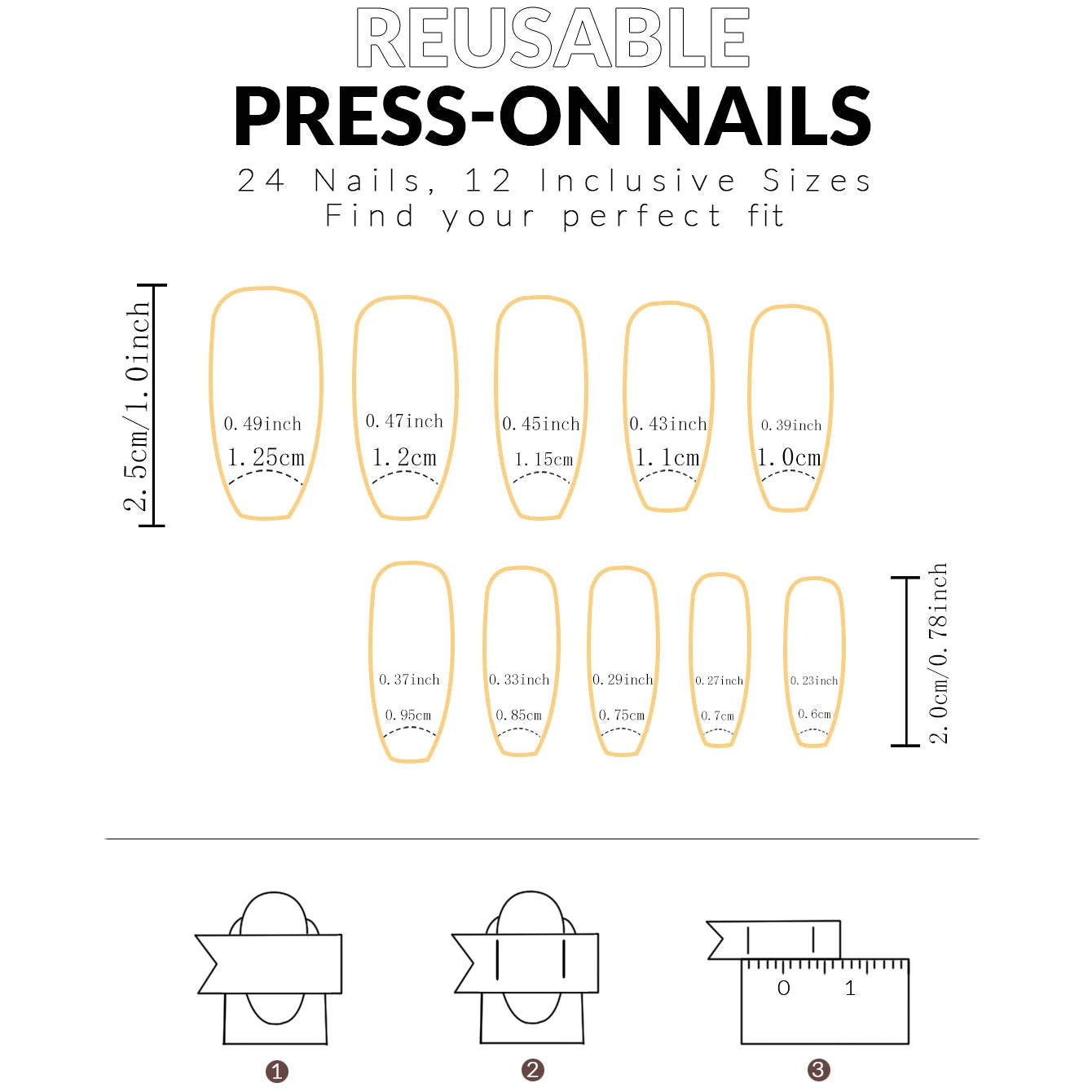 24PCS/ brown ballet-shaped fake nails instantly upgrade your look with