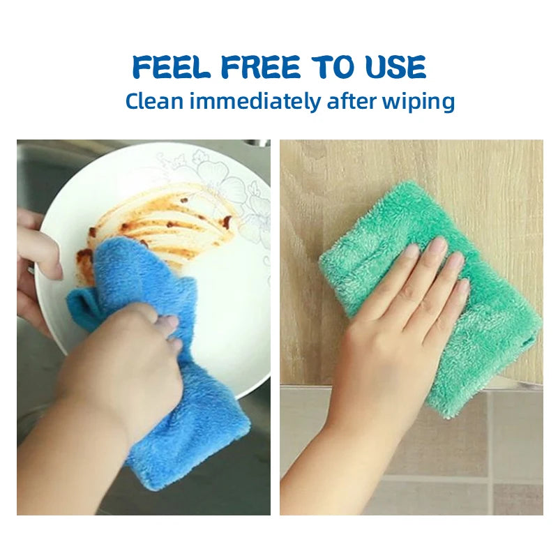 4pcs Small Hand Towels for Kitchen Bathroom Coral Velvet Soft Quick