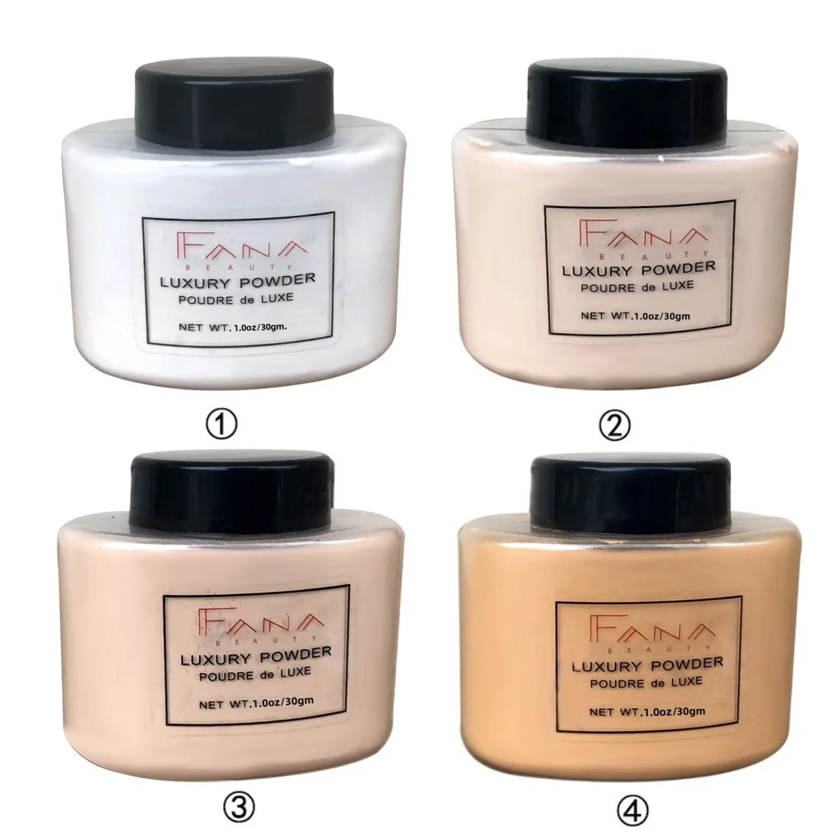 4 Colors Luxury Banana Powder Long-lasting Waterproof Light and