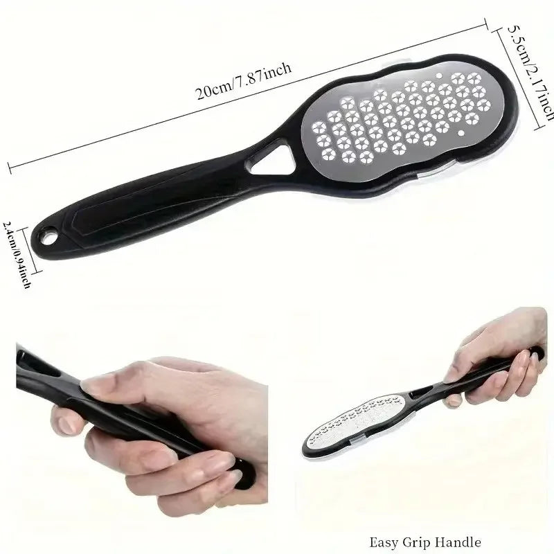 Stainless Steel Foot File - Anti-Splash Ergonomic File with