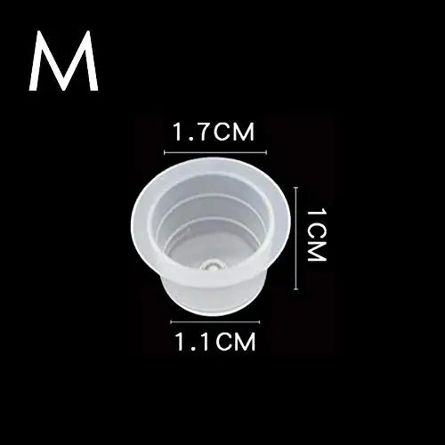 1000 PCS Plastic Disposable Tattoo Ink Cups Pigment Clear Holder