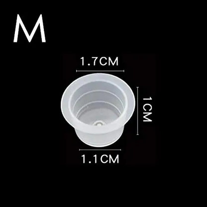 1000 PCS Plastic Disposable Tattoo Ink Cups Pigment Clear Holder