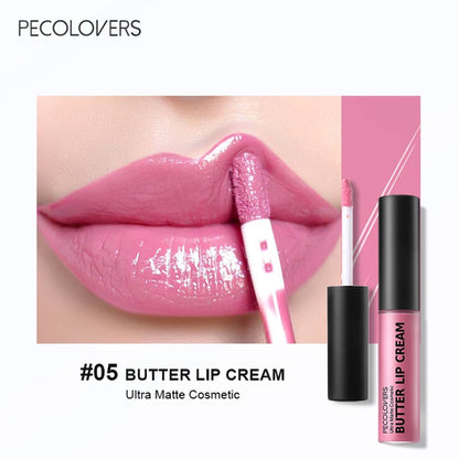 1PC Butter Gloss Non-Sticky Lip Gloss Long Lasting Nude Lip Makeup