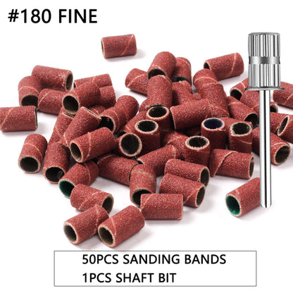 100pcs/50pcs Sanding Cap Bands For Electric Manicure Machine