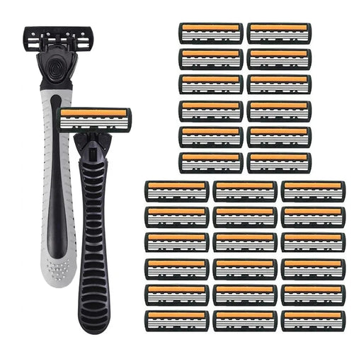 3-layer Stainless Steel Blade Men Razor Washable For Travel For Home