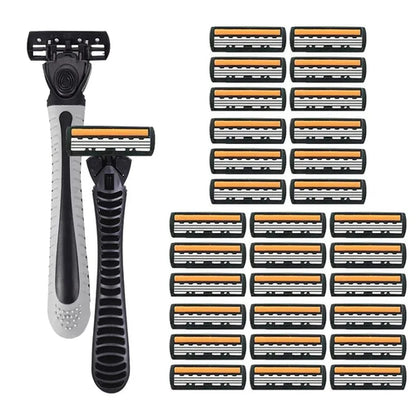 3-layer Stainless Steel Blade Men Razor Washable For Travel For Home