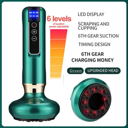 6 Gear Electric Cupping Massager Vacuum Suction Cup GuaSha Anti