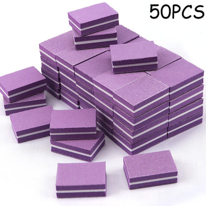 50Pc Professional Mini Nails Art buffer File 100/180 Sandpaper