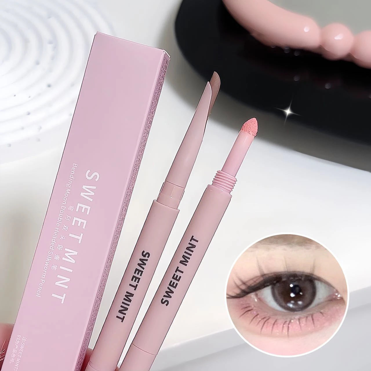 Sweetmint Meniscus Double-ended Silkworm Eyeliner Shadow Highlight