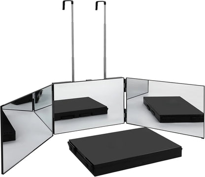 S Travel Portable 360 Trifold Vanity Makeup Mirror with Height