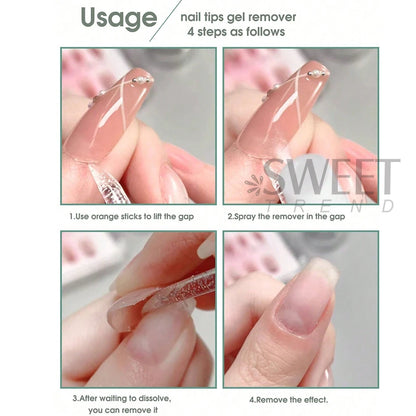 100ml False Nail Tips Solid Adhesives Gel Remover Nail Liquid Easy To