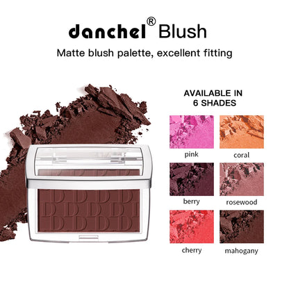 6 Colors Matte Embossed Blush Rosy Blusher Facial Blush Powder High