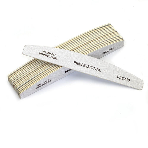 10pcs/Lot Wooden Nail Files Professional 100 180 240 Emery Board