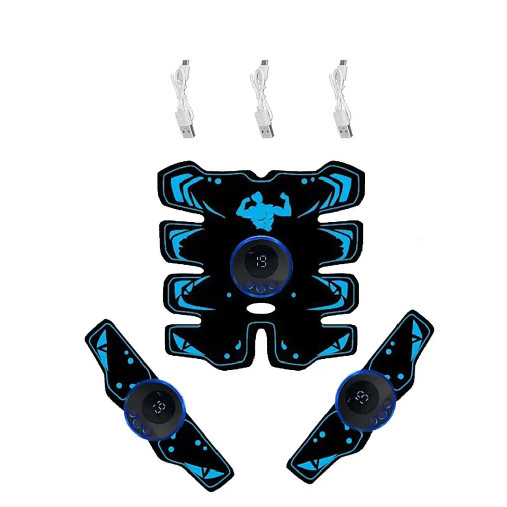 New USB Rechargeable EMS Muscle Stimulator ABS Arm 3 IN 1 Trainer