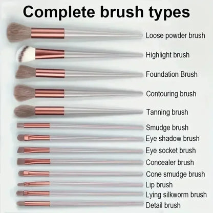 Makeup brush set, soft and fluffy, professional cosmetics foundation
