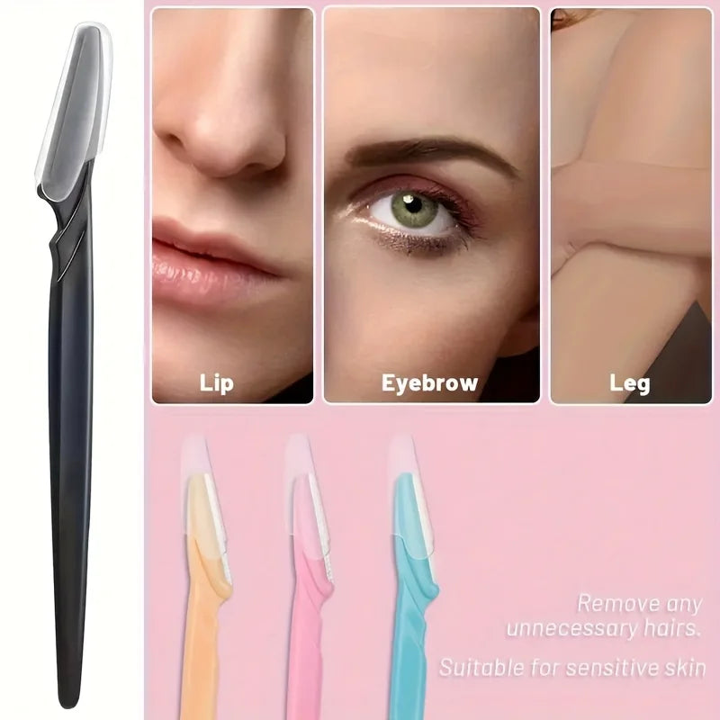 3/5/6/12/24Pcs Multifunction Eyebrow Razor Kit - Precise Trimming,
