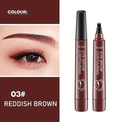 Waterproof Eyebrow Pen, Microblading Eyebrow Pencil With 4 Split Head,