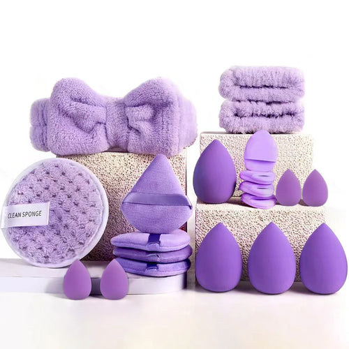 33pcs beauty set makeup kit  large and small beauty sponges for