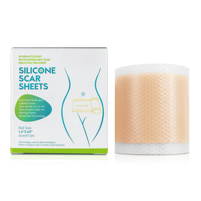 4cm X 150cm Silicone Scar Sheets , 1 Roll Self-Adhesive Scar Cover