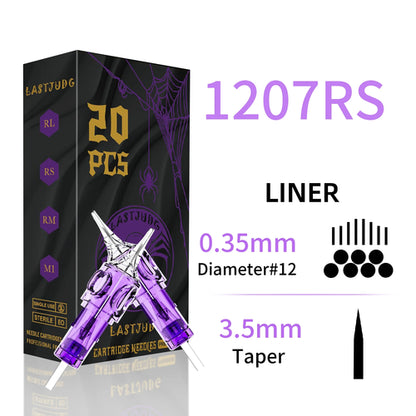 Tattoo Cartridge Needles 20Pcs LASTJUDG Tattoo Needles For Makeup