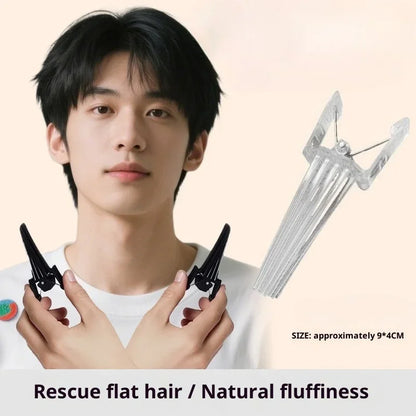 2pcsSimple Fluffy Hairpin Curling Roots High Natural Fluffy Hair Clip