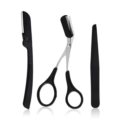 3pcs Set Eyebrow Kit For Women And Men Stainless Steel Eyebrow