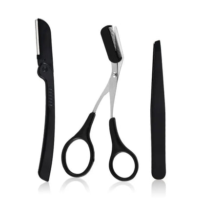 3pcs Set Eyebrow Kit For Women And Men Stainless Steel Eyebrow