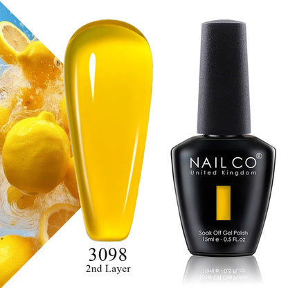 NAILCO 15ml Translucent Color Gel Nail Polish Vernis Semi Permanent UV