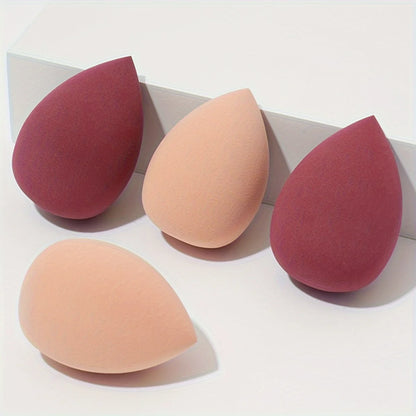 4 cosmetic sponge sets, cosmetic egg, dry and wet, cosmetic sponge for