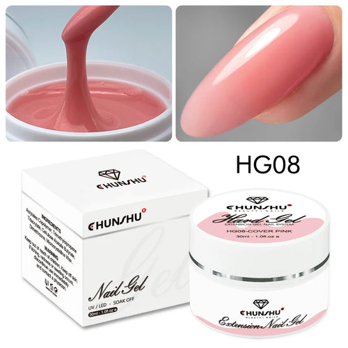30ML Hard Gel For Nail Extension Milky White Builder Constructor Gel