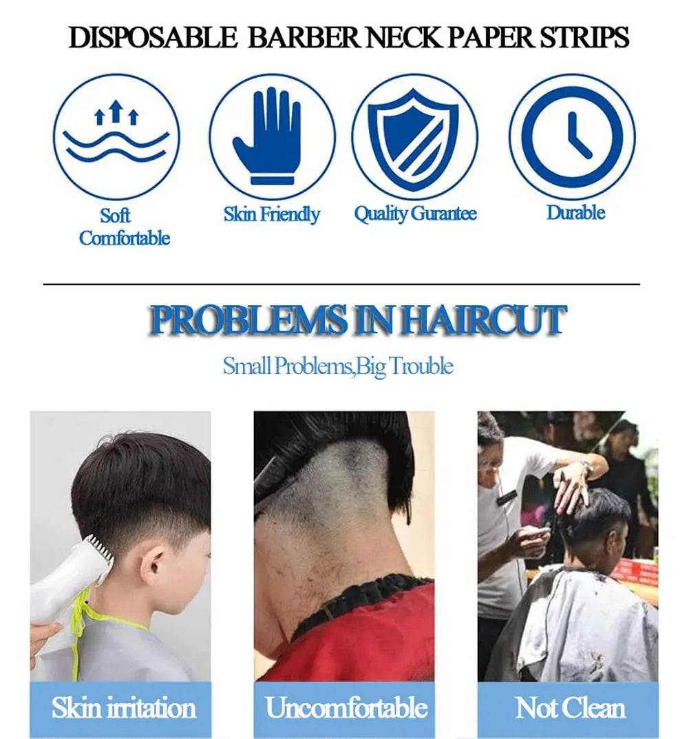 Barber Professional Black Neck Paper Barber Disposable Tissue Collar