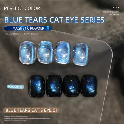MIANEL Blue Tears Cat Eye Series 3 Colors Unique Blue Color And