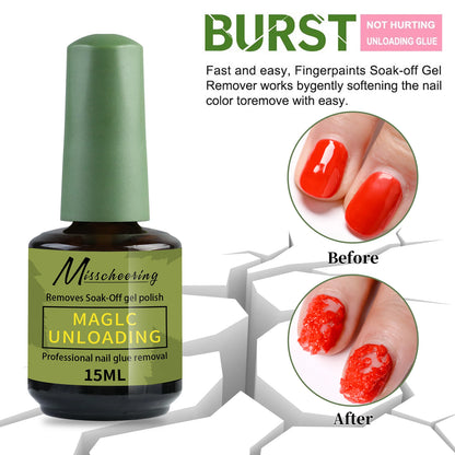 Misscheering 15ml Magic Fast Nail Gel Polish Remover Clean UV Soak Off