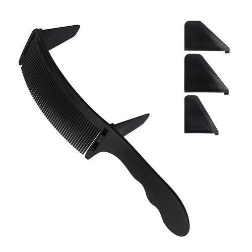 Barber Flat Top Haircut Comb Curved Hair Clipping Cutting Arced Comb